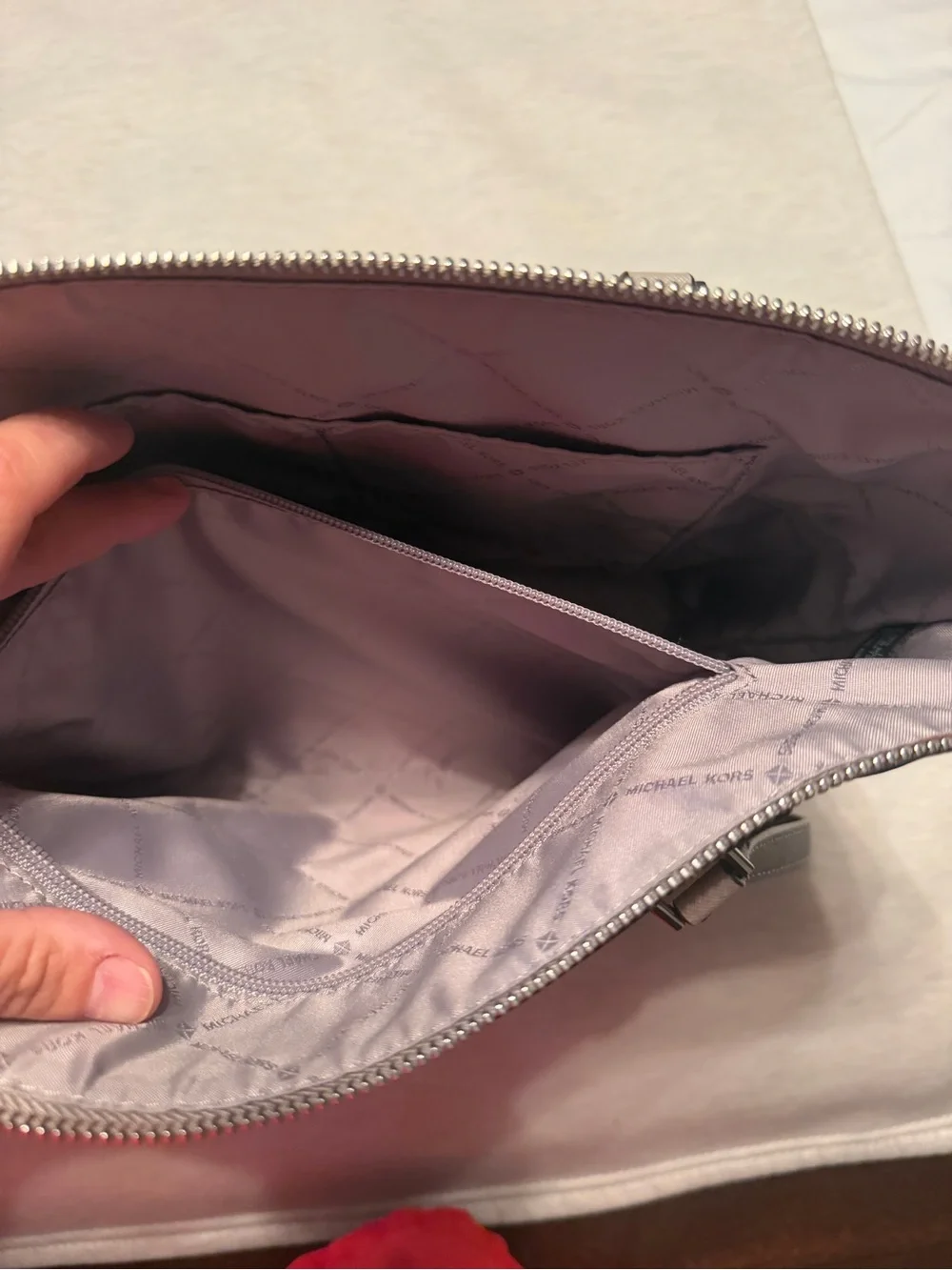 Michael Kors Saffiano Tote in Taupe